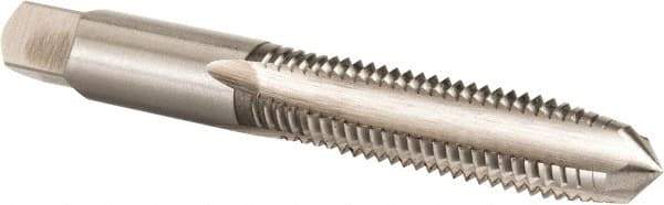 Hertel - M10x1.50 Metric Coarse 4 Flute Bright Finish High Speed Steel Straight Flute Standard Hand Tap - Plug, Right Hand Thread, 2-15/16" OAL, 1-1/4" Thread Length, D3 Limit, Oversize - All Tool & Supply