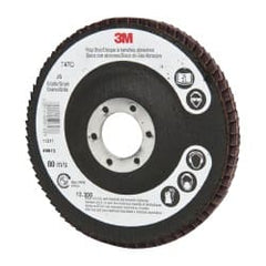 3M - 4-1/2" 36 Grit 7/8" Center Hole Type 27 Ceramic Flap Disc - All Tool & Supply