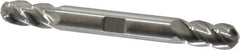 Accupro - 3/8" Diam, 3/4" LOC, 4 Flute Solid Carbide Ball End Mill - Uncoated, Double End, 3-1/2" OAL, 3/8" Shank Diam, Spiral Flute - All Tool & Supply