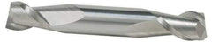 Accupro - 1/2", 1" LOC, 1/2" Shank Diam, 4" OAL, 2 Flute, Solid Carbide Square End Mill - Double End, TiCN Finish, Spiral Flute, 40° Helix, Centercutting, Right Hand Cut, Right Hand Flute - All Tool & Supply