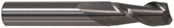 Accupro - 7/16", 3" LOC, 7/16" Shank Diam, 6" OAL, 2 Flute, Solid Carbide Square End Mill - Single End, TiCN Finish, Spiral Flute, 40° Helix, Centercutting, Right Hand Cut, Right Hand Flute - All Tool & Supply