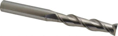 Accupro - 5/8", 3" LOC, 5/8" Shank Diam, 6" OAL, 2 Flute, Solid Carbide Square End Mill - Single End, Uncoated, Spiral Flute, 40° Helix, Centercutting, Right Hand Cut, Right Hand Flute - All Tool & Supply