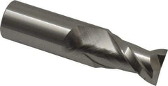 Accupro - 11/16", 1" LOC, 3/4" Shank Diam, 3" OAL, 2 Flute, Solid Carbide Square End Mill - Single End, Uncoated, Spiral Flute, 40° Helix, Centercutting, Right Hand Cut, Right Hand Flute - All Tool & Supply