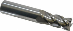 Accupro - 11/16", 1-1/2" LOC, 3/4" Shank Diam, 4" OAL, 4 Flute, Solid Carbide Square End Mill - Single End, Uncoated, Spiral Flute, 40° Helix, Centercutting, Right Hand Cut, Right Hand Flute - All Tool & Supply