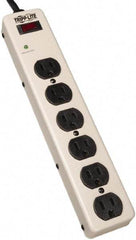 Tripp-Lite - 6 Outlets, 120 VAC15 Amps, 6' Cord, Power Outlet Strip - Floor, Keyhole Mount, 5-15 NEMA Configuration, 2-1/2" Strip - All Tool & Supply