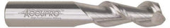 Accupro - 3/4", 1" LOC, 3/4" Shank Diam, 4" OAL, 2 Flute, Solid Carbide Square End Mill - Single End, Uncoated, Spiral Flute, 45° Helix, Centercutting, Right Hand Cut, Right Hand Flute - All Tool & Supply