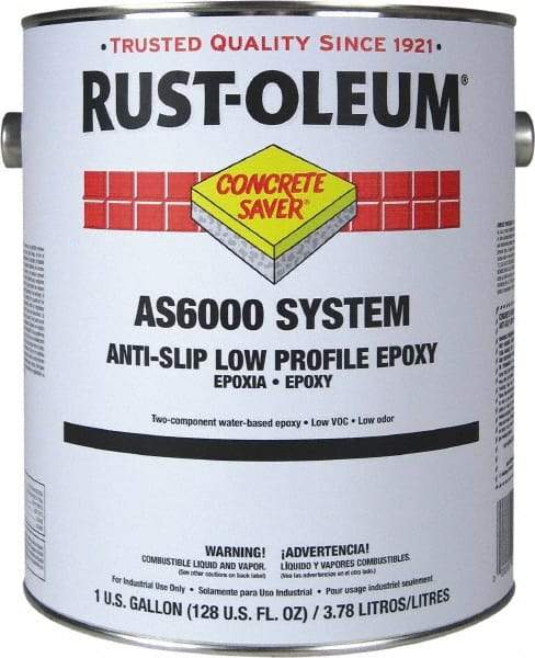 Rust-Oleum - 1 Gal Kit Gloss Silver Gray Antislip Epoxy - 80 to 100 Sq Ft/Gal Coverage, <100 g/L VOC Content - All Tool & Supply