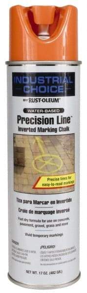 Rust-Oleum - 17 fl oz Orange Marking Chalk - 500' to 530' Coverage at 1-1/4" Wide, Water-Based Formula - All Tool & Supply