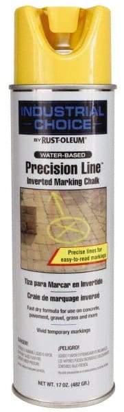 Rust-Oleum - 17 fl oz Yellow Marking Chalk - 500' to 530' Coverage at 1-1/4" Wide, Water-Based Formula - All Tool & Supply