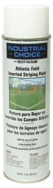 Rust-Oleum - 17 fl oz White Striping Paint - 100' to 200' Coverage at 3" Wide, Water-Based Formula - All Tool & Supply