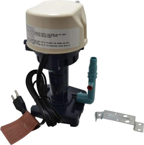 Little Giant Pumps - 0.9 Amp, 115 Volt, 1/70 hp, 1 Phase, Thermal Plastic Evaporative Cooler Pumps Machine Tool & Recirculating Pump - 5.1 GPM, 9.5 psi, 9" Overall Height, 4-1/2" Body Length, ABS Impeller, Open Fan Cooled Motor - All Tool & Supply