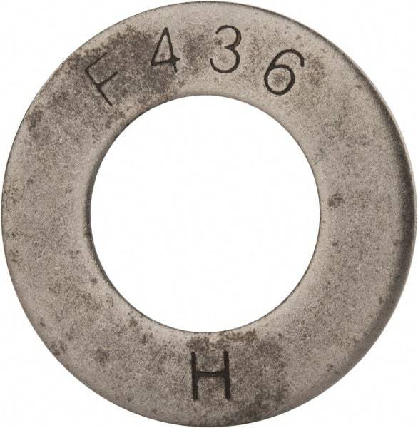 Value Collection - 1-1/4" Screw, Grade SAE 1035-1050 Steel Structural Flat Washer - 1-3/8" ID x 2-1/2" OD, Plain Finish - All Tool & Supply