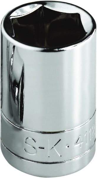 SK - 1-7/16", 1/2" Drive, Standard Hand Socket - 6 Points, Steel, Chrome Finish - All Tool & Supply