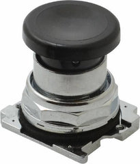 Eaton Cutler-Hammer - Extended Mushroom Head Pushbutton Switch Operator - Black, Round Button, Nonilluminated - All Tool & Supply