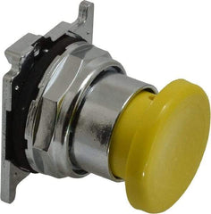 Eaton Cutler-Hammer - Extended Mushroom Head Pushbutton Switch Operator - Yellow, Round Button, Nonilluminated - All Tool & Supply