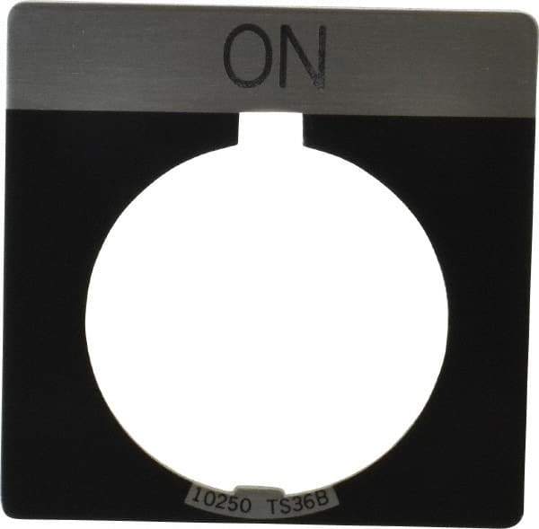 Eaton Cutler-Hammer - Square, Legend Plate - On - Black Background, 30-1/2mm Hole Diameter - All Tool & Supply