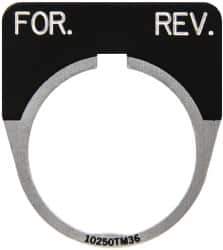 Eaton Cutler-Hammer - Half Round, Legend Plate - For-Rev - Black Background, 30-1/2mm Hole Diameter - All Tool & Supply