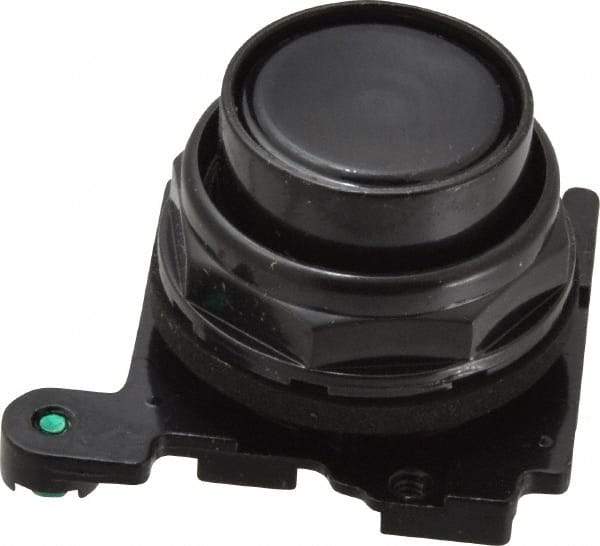 Eaton Cutler-Hammer - Flush Pushbutton Switch Operator - Black, Round Button, Nonilluminated - All Tool & Supply