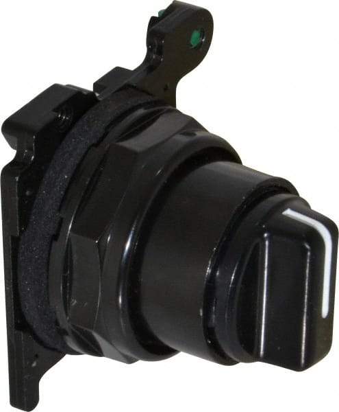 Eaton Cutler-Hammer - 30-1/2mm Mount Hole, 3 Position, Knob Operated, Selector Switch Only - Black, Maintained (MA) - Momentary (MO), Corrosion Resistant, Oil and Watertight - All Tool & Supply