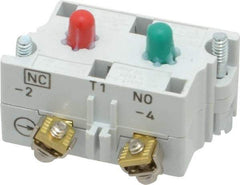 Eaton Cutler-Hammer - NO/NC, 0.5 Amp, Electrical Switch Contact Block - 120 VAC/VDC, Pressure Terminal, 30-1/2mm Hole, For Use with E34 Operators, Standard 10250T - All Tool & Supply