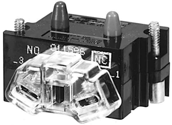 Eaton Cutler-Hammer - 0.5 Amp, Electrical Switch Contact Block - 120 VAC/VDC, Pressure Terminal, 30-1/2mm Hole, For Use with E34 Operators, Standard 10250T - All Tool & Supply