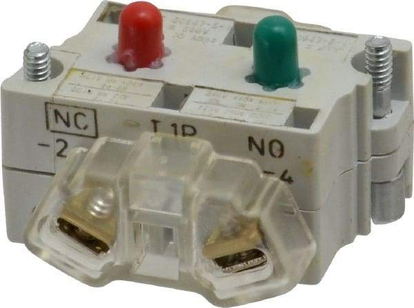 Eaton Cutler-Hammer - NO/NC, 0.5 Amp, Electrical Switch Contact Block - 120 VAC/VDC, Pressure Terminal, 30-1/2mm Hole, For Use with E34 Operators, Standard 10250T - All Tool & Supply