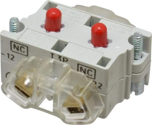 Eaton Cutler-Hammer - 2NC, 0.5 Amp, Electrical Switch Contact Block - 120 VAC/VDC, Pressure Terminal, 30-1/2mm Hole, For Use with E34 Operators, Standard 10250T - All Tool & Supply