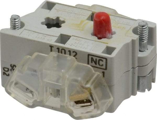 Eaton Cutler-Hammer - NC, 0.5 Amp, Electrical Switch Contact Block - 120 VAC/VDC, Pressure Terminal, 30-1/2mm Hole, For Use with E34 Operators, Standard 10250T - All Tool & Supply