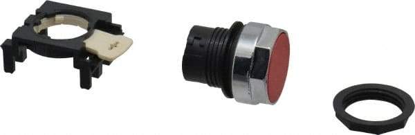 Eaton Cutler-Hammer - 25mm Mount Hole, Flush, Pushbutton Switch Only - Round, Red Pushbutton, Nonilluminated, Momentary (MO) - All Tool & Supply