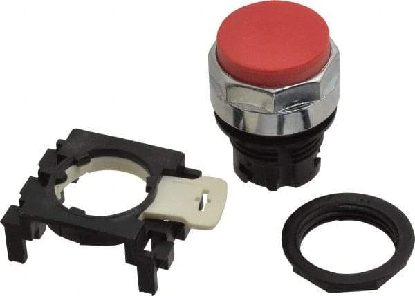 Eaton Cutler-Hammer - 25mm Mount Hole, Extended Straight, Pushbutton Switch Only - Round, Red Pushbutton, Nonilluminated, Momentary (MO) - All Tool & Supply