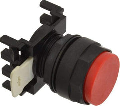 Eaton Cutler-Hammer - 25mm Mount Hole, Extended Straight, Pushbutton Switch Only - Round, Red Pushbutton, Nonilluminated, Momentary (MO) - All Tool & Supply