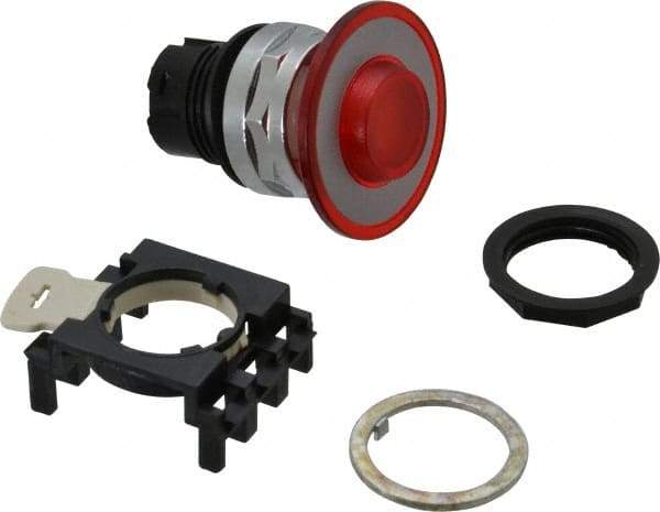 Eaton Cutler-Hammer - Pushbutton Switch Lens - Red, Round Button, Illuminated - All Tool & Supply