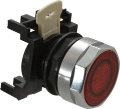 Eaton Cutler-Hammer - 25mm Mount Hole, Flush, Pushbutton Switch Only - Round, Red Pushbutton, Illuminated, Momentary (MO) - All Tool & Supply