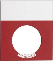 Eaton Cutler-Hammer - Legend Plate - Blank - Red Background, 22-1/2mm Hole Diameter - All Tool & Supply