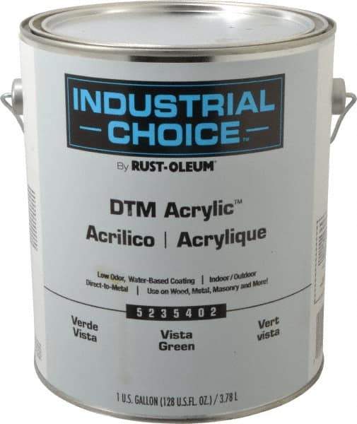 Rust-Oleum - 1 Gal Vista Green Semi Gloss Finish Acrylic Enamel Paint - Interior/Exterior, Direct to Metal, <250 gL VOC Compliance - All Tool & Supply