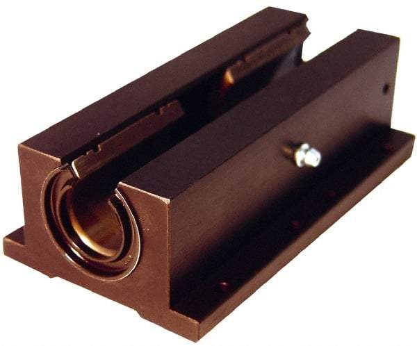 L.M76 - 0.6255" Inside Diam, Open Twin Pillow Block Linear Bearing - 2-1/2" Overall Width - All Tool & Supply