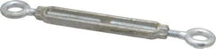 Made in USA - 800 Lb Load Limit, 5/16" Thread Diam, 4-1/2" Take Up, Steel Eye & Eye Turnbuckle - 9-9/16" Closed Length - All Tool & Supply