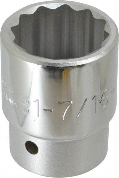 Proto - 1-7/16", 1" Drive, Standard Hand Socket - 12 Points, 2-3/4" OAL - All Tool & Supply