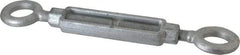 Made in USA - 5,200 Lb Load Limit, 3/4" Thread Diam, 6" Take Up, Steel Eye & Eye Turnbuckle - 17-3/4" Closed Length - All Tool & Supply