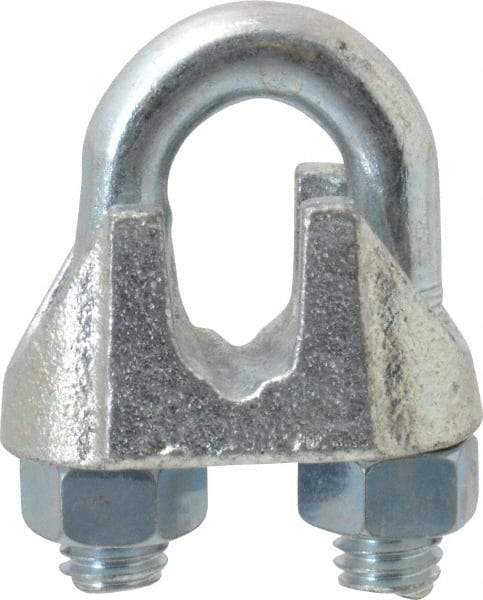 Value Collection - 3/8" Wire Rope U-Bolt Clip - Malleable Iron, Galvanized - All Tool & Supply