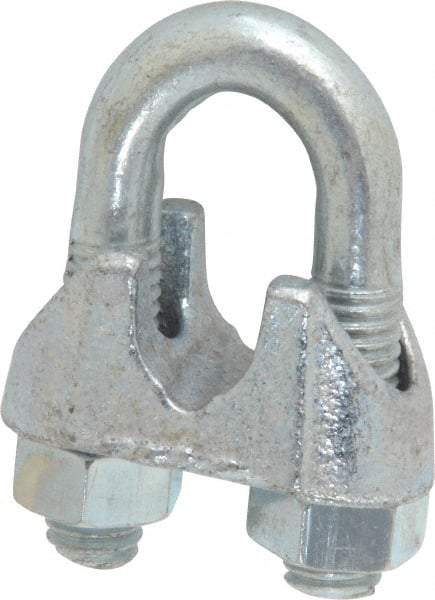 Value Collection - 1/2" Wire Rope U-Bolt Clip - Malleable Iron, Galvanized - All Tool & Supply