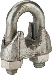 Value Collection - 9/16" Wire Rope U-Bolt Clip - Malleable Iron, Galvanized - All Tool & Supply