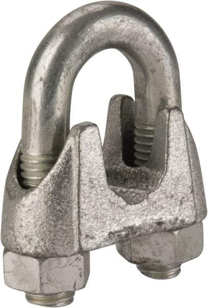 Value Collection - 3/4" Wire Rope U-Bolt Clip - Malleable Iron, Galvanized - All Tool & Supply