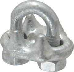 Value Collection - 1/4" Wire Rope U-Bolt Clip - Forged Steel, Galvanized - All Tool & Supply