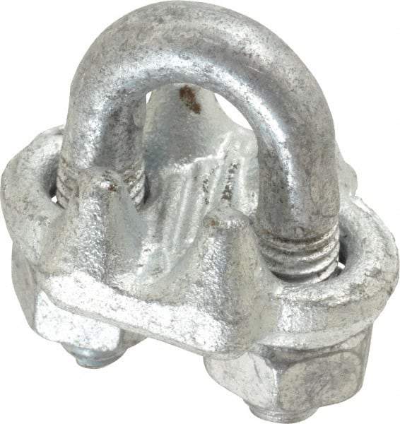 Value Collection - 5/16" Wire Rope U-Bolt Clip - Forged Steel, Galvanized - All Tool & Supply