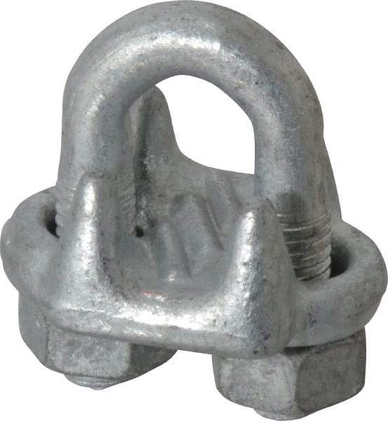 Value Collection - 1/2" Wire Rope U-Bolt Clip - Forged Steel, Galvanized - All Tool & Supply