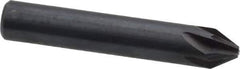 Keo - 1/4" Head Diam, 1/4" Shank Diam, 6 Flute 60° High Speed Steel Countersink - Bright Finish, 1-1/2" OAL, Single End, Straight Shank, Right Hand Cut - All Tool & Supply