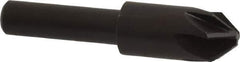 Keo - 3/8" Head Diam, 1/4" Shank Diam, 6 Flute 82° High Speed Steel Countersink - Bright Finish, 1-3/4" OAL, Single End, Straight Shank, Right Hand Cut - All Tool & Supply