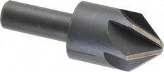 Keo - 1" Head Diam, 1/2" Shank Diam, 6 Flute 82° High Speed Steel Countersink - Bright Finish, 2-3/4" OAL, Single End, Straight Shank, Right Hand Cut - All Tool & Supply