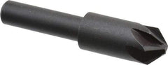 Keo - 3/8" Head Diam, 1/4" Shank Diam, 6 Flute 90° High Speed Steel Countersink - Bright Finish, 1-3/4" OAL, Single End, Straight Shank, Right Hand Cut - All Tool & Supply